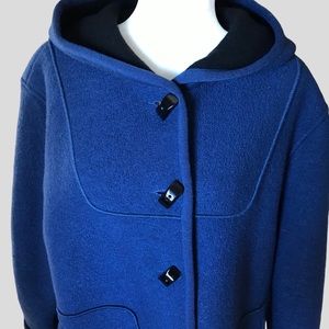 GEIGER Woman’s Boiled Wool Hooded Coat. Size: 38. Excellent preowned! $165.